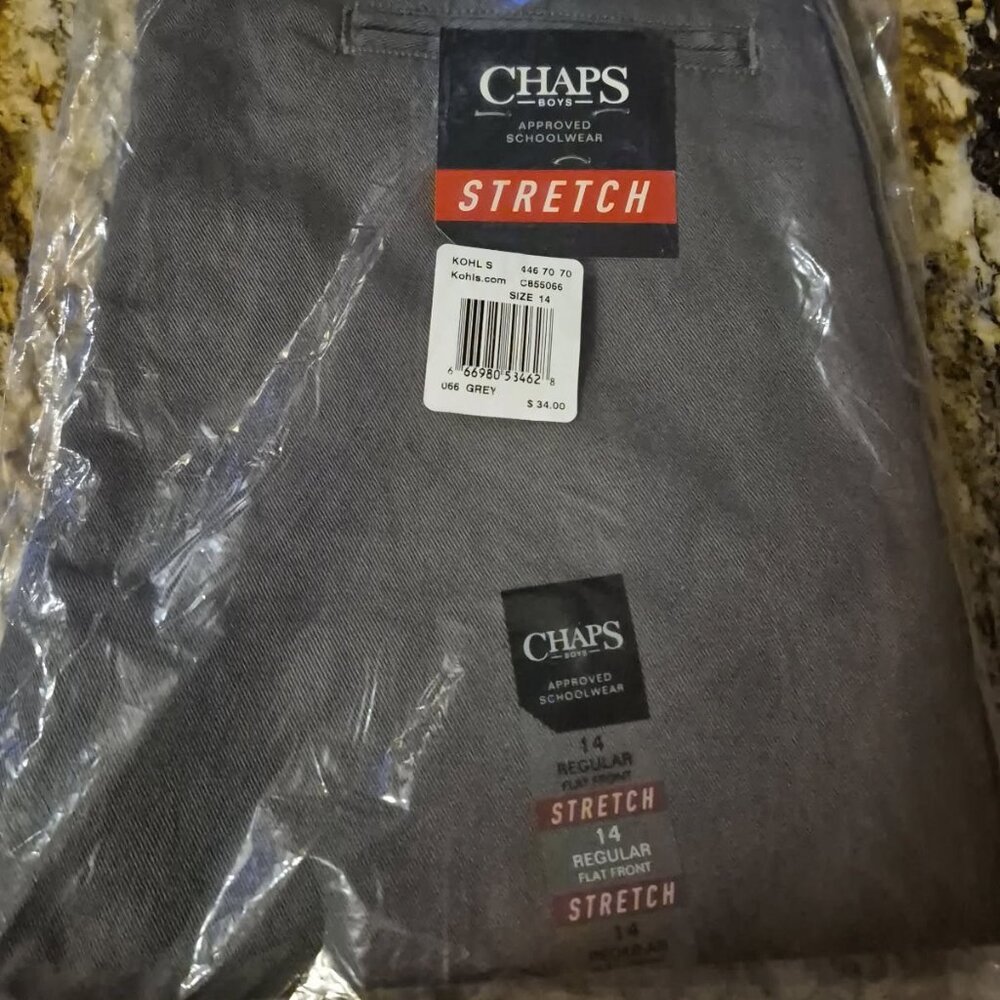 New with tags Size 14 Chaps boy pants - approved schoolwear